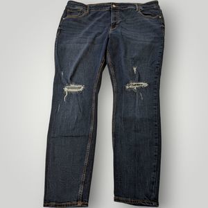 Old Navy Jeans Women's 18 Dark Blue STRETCH Denim ROCKSTAR SUPER SKINNY Mid Rise